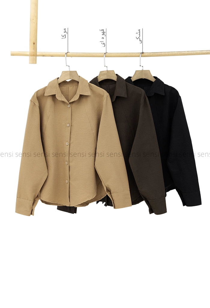 شومیز سیلک هرمس جلو برش کد1005866